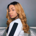 Honey Brown Ombre 180% Density Glueless Lace Wig
