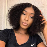 Summer Style Small Bouncy Curl Lace Closure Wig