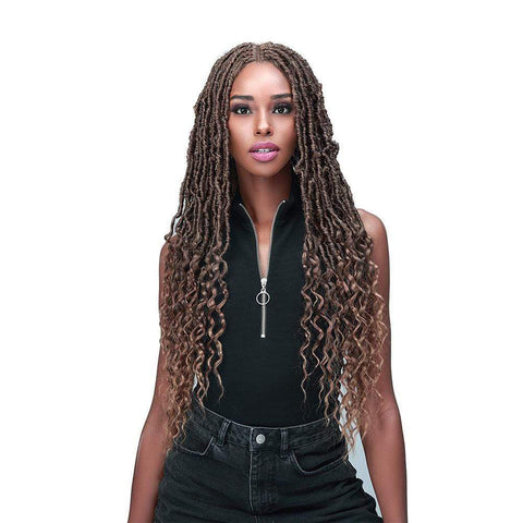 Bobbi Boss Natural Style Synthetic Boss Lace Wig - MLF620 Nu Locs French Tips 30" - Solar Led Lights