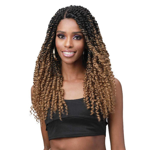 Bobbi Boss Synthetic Lace Front Braided Wig - MLF518 Spring Twist 20" - Solar Led Lights
