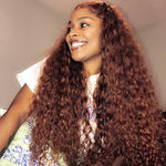 Cinnamon Brown Color 180% Density Glueless Lace Wig