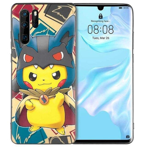 Pokemon phone case <br> Huawei Pikachu Lucario - Solar Led Lights