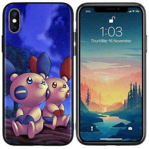 Pokemon phone case <br> iPhone Plusle Minun - Solar Led Lights