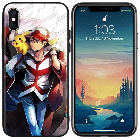 Pokemon phone case <br> iPhone Red - Solar Led Lights