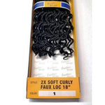 Freetress Braid Crochet Hair - Soft Curly Faux Locs 18" - Solar Led Lights