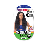 FreeTress Crochet Braid Hair - 3x Ghana Loc 20" - Solar Led Lights