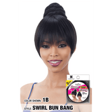 Freetress Equal Synthetic Hair Ponytail (2pcs) - Swirl Bun Bang - Solar Led Lights