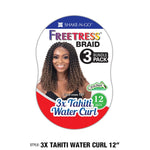 FreeTress Synthetic Crochet Braid - 3X Tahiti Water Curl 12" - Solar Led Lights
