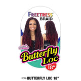 FreeTress Synthetic Crochet Hair - Butterfly Loc 18" - Solar Led Lights