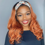 Ombre Ginger Brown Loose Wavy Headband Wig | Throw On & Go
