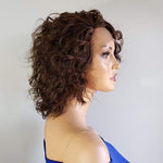 It's a Wig! 100% Human Hair Short Curly Bob Lace Front Wig - Lace Catria - Solar Led Lights