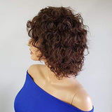 It's a Wig! 100% Human Hair Short Curly Bob Lace Front Wig - Lace Catria - Solar Led Lights