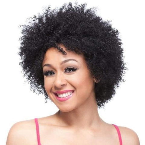 It's a Wig! 100% Human Hair Wig - Afro Curl - Solar Led Lights