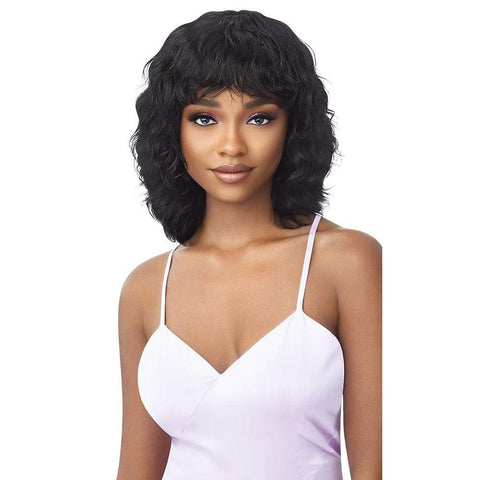 Outre MyTresses Wet & Wavy Human Hair Full Wig - Body Wave Bob - Solar Led Lights