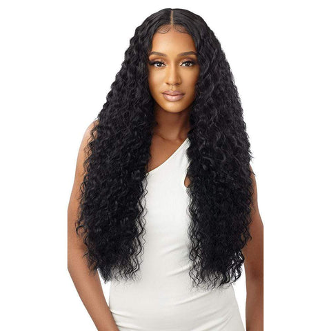 Outre Synthetic SleekLay Part Lace Front Wig - Donatella - Solar Led Lights