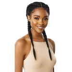 Outre Synthetic Swiss X Lace Front Wig - Lola Blow Out Straight - Solar Led Lights