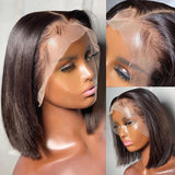 Bob Wig Short Brazilian Bone Straight Cheap Human Hair Wigs For Black Women Black Wig T Part Lace Bob Human Hair Wig Pre Plucked - Solar Led Lights