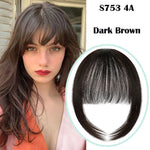 SHANGZI False Bangs Synthetic hair Bangs Hair Extension Fake Fringe Natural hair clip on bangs Light Brown HighTemperature wigs - Solar Led Lights