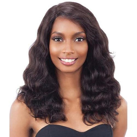 Naked 100% Unprocessed Remy Human Hair L-Part Lace Wig - Body Wave - Solar Led Lights