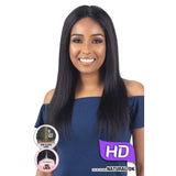 Shake-N-Go Girlfriend Human Hair Lace Front Wig - Straight 22" - Solar Led Lights