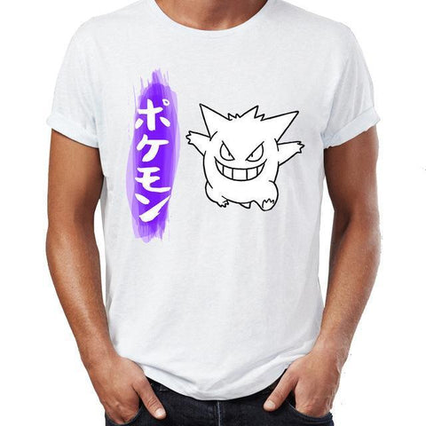 Pokemon shirt <br> White Gengar - Solar Led Lights